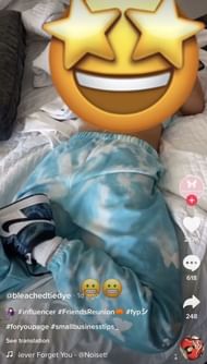 Fans noticed the infamous blonde hair in the photo (Image via TikTok)